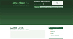 Desktop Screenshot of hopeplastic.com